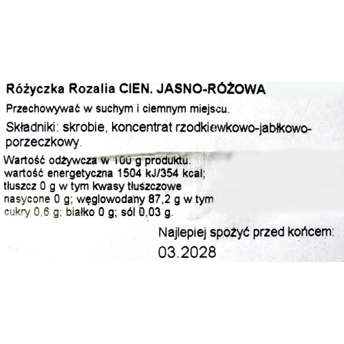 Kwiaty waflowe ozdoby na tort kwiat rozalia różowa dekoracje komunijne wesele urodziny 5 sztuk